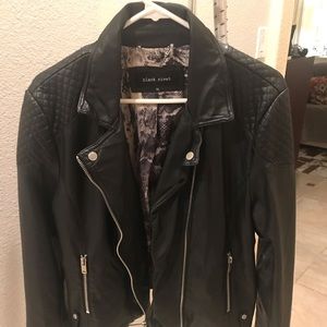 Leather Alternative biker Jacket (Black)